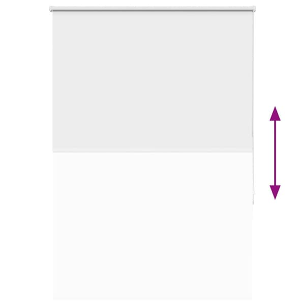 vidaXL Rullgardin mörkläggning vit 100x130 cm tyg bredd 95,7 cm