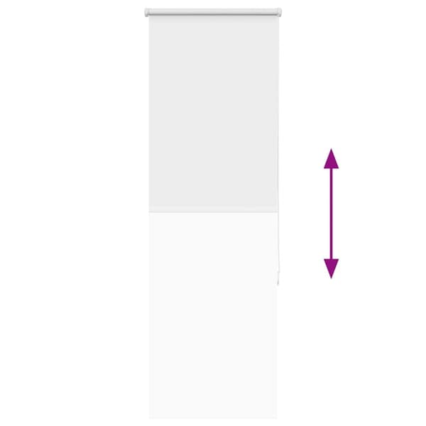 vidaXL Rullgardin mörkläggning vit 55x150 cm tyg bredd 50,7 cm