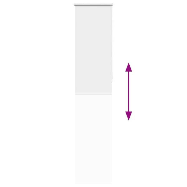 vidaXL Rullgardin mörkläggning vit 60x210 cm tyg bredd 55,7 cm