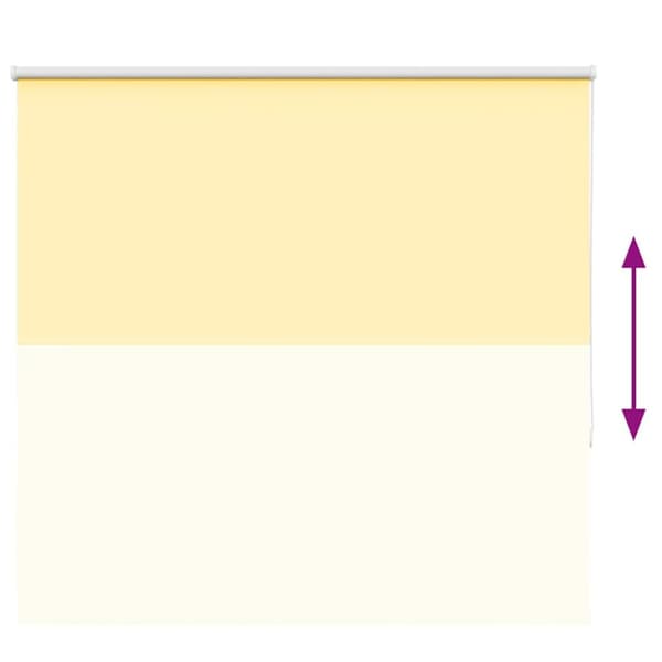 vidaXL Rullgardin mörkläggningsgul 160x150 cm tyg bredd 156,6 cm