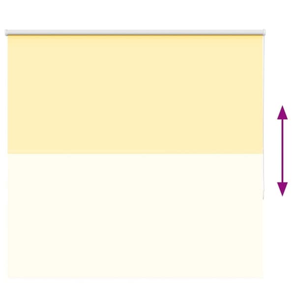 vidaXL Rullgardin mörkläggningsgul 145x150 cm tyg bredd 141,6 cm