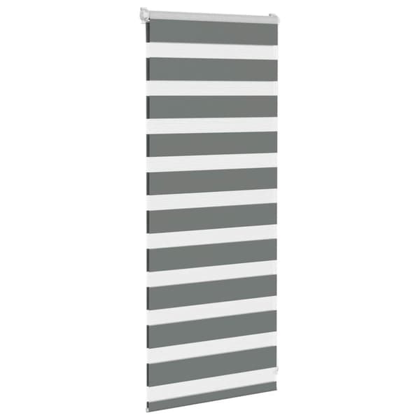 vidaXL Sebragardin mørkegrå 65x100 cm stoff bredde 60,9 cm polyester