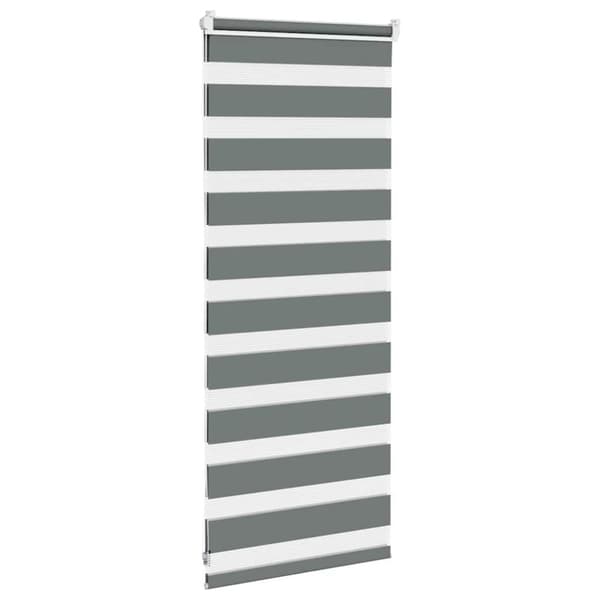 vidaXL Sebragardin mørkegrå 65x100 cm stoff bredde 60,9 cm polyester