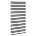 Miniatyrbild 3 av 11: vidaXL Rullgardin zebra mörkgrå 70x100 cm tyg bredd 65,9 cm polyester