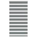 Miniatyrbild 1 av 11: vidaXL Rullgardin zebra mörkgrå 70x100 cm tyg bredd 65,9 cm polyester