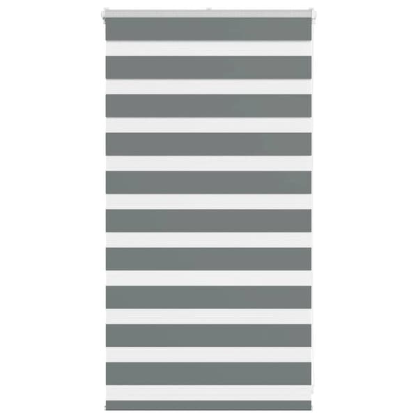 vidaXL Rullgardin zebra mörkgrå 70x100 cm tyg bredd 65,9 cm polyester