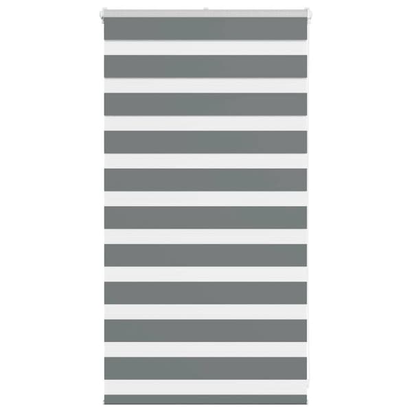 vidaXL zebragardin mørkegrå 75x100 cm stofbredde 70,9 cm polyester