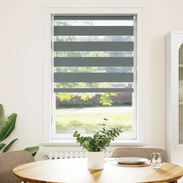 vidaXL Sebragardin mørkegrå 80x100 cm stoff bredde 75,9 cm polyester