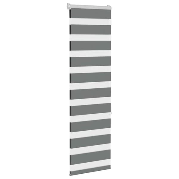vidaXL zebragardin mørkegrå 50x150 cm stofbredde 45,9 cm polyester