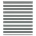 Miniatyrbild 1 av 11: vidaXL Rullgardin zebra mörkgrå 120x150 cm tyg bredd 115,9cm polyester