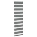 Miniatyrbild 3 av 11: vidaXL Rullgardin zebra mörkgrå 45x150 cm tyg bredd 40,9 cm polyester