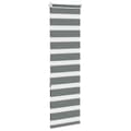 Miniatyrbild 4 av 11: vidaXL Rullgardin zebra mörkgrå 45x150 cm tyg bredd 40,9 cm polyester