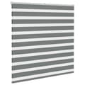 Miniatyrbild 3 av 11: vidaXL Rullgardin zebra mörkgrå 150x100 cm tyg bredd 145,9cm polyester