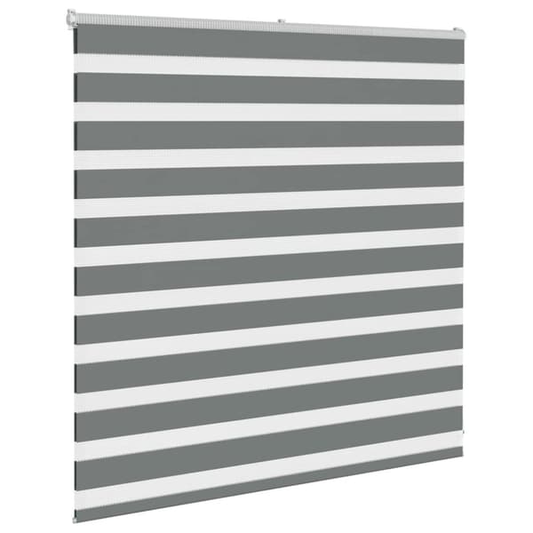 vidaXL Rullgardin zebra mörkgrå 150x100 cm tyg bredd 145,9cm polyester