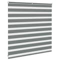 Miniatyrbild 4 av 11: vidaXL Rullgardin zebra mörkgrå 150x100 cm tyg bredd 145,9cm polyester