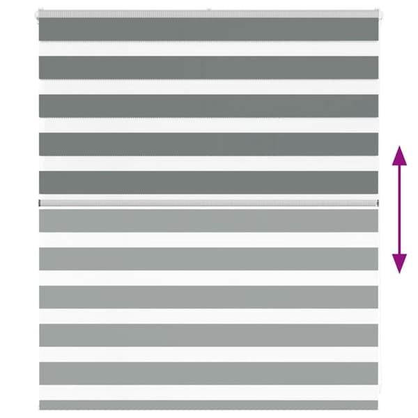vidaXL zebragardin mørkegrå 120x100 cm stofbredde 115,9 cm polyester