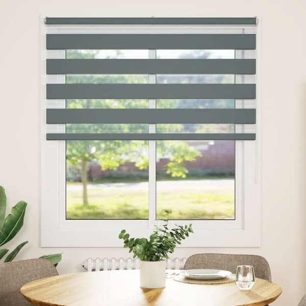 vidaXL zebragardin mørkegrå 120x100 cm stofbredde 115,9 cm polyester