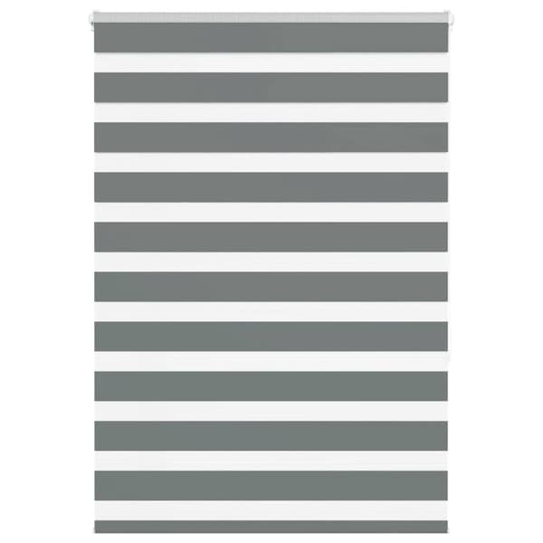 vidaXL Rullgardin zebra mörkgrå 95x150 cm tyg bredd 90,9 cm polyester