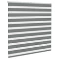 Miniatyrbild 3 av 11: vidaXL Rullgardin zebra mörkgrå 140x150 cm tyg bredd 135,9cm polyester