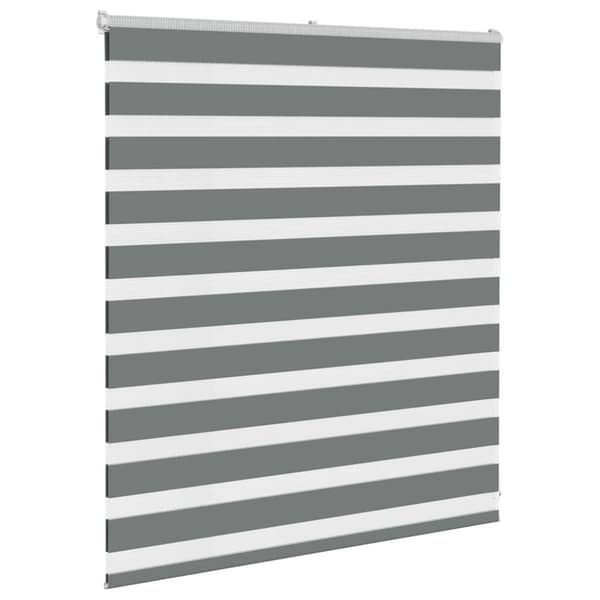 vidaXL zebragardin mørkegrå 130x100 cm stofbredde 125,9 cm polyester