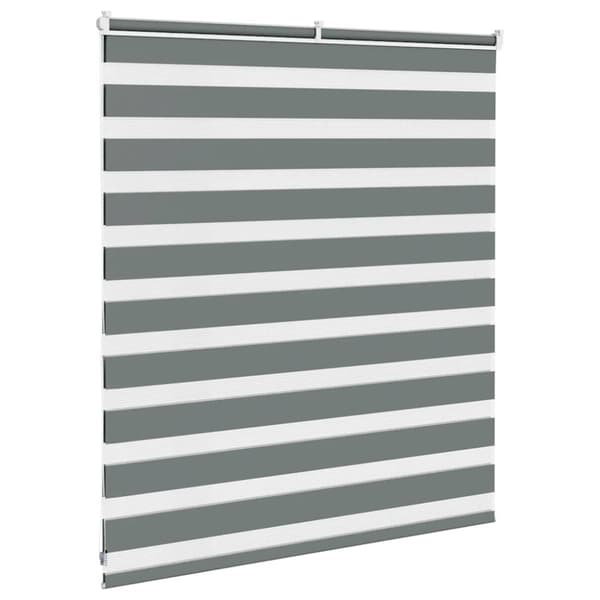 vidaXL zebragardin mørkegrå 130x100 cm stofbredde 125,9 cm polyester