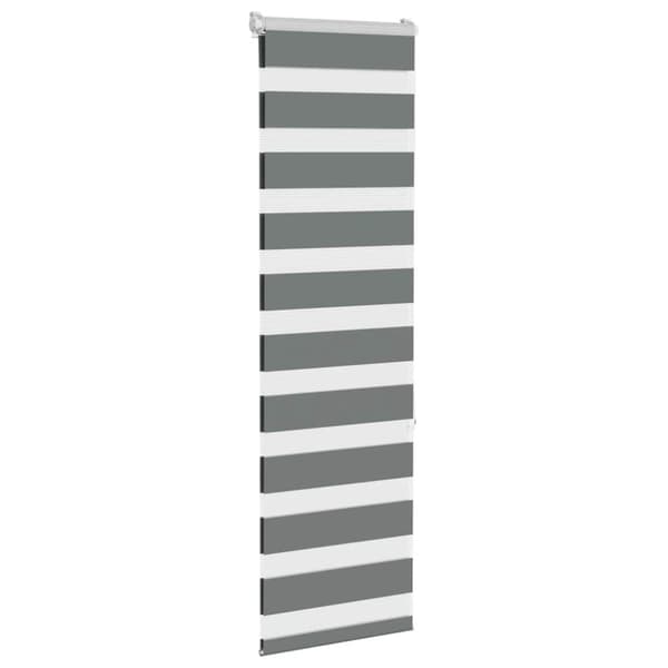 vidaXL zebragardin mørkegrå 45x150 cm stofbredde 40,9 cm polyester
