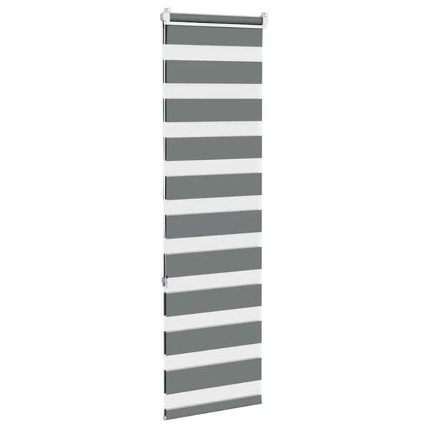 vidaXL zebragardin mørkegrå 45x150 cm stofbredde 40,9 cm polyester