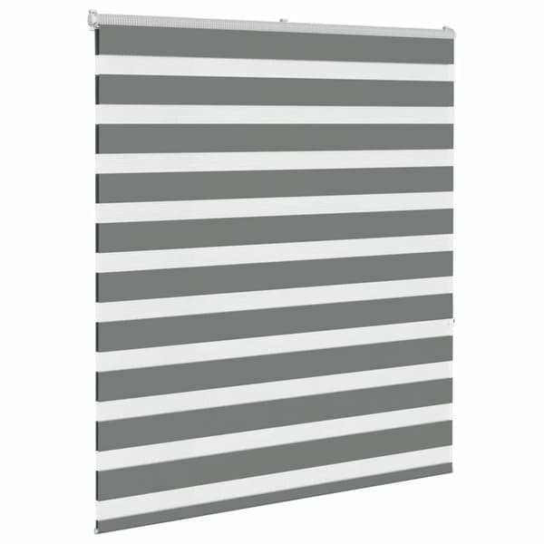vidaXL zebragardin mørkegrå 135x150 cm stofbredde 130,9 cm polyester
