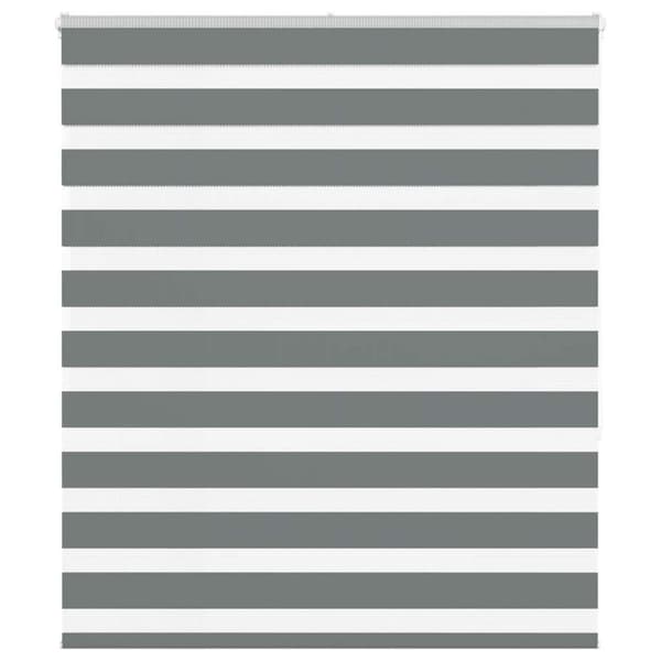 vidaXL zebragardin mørkegrå 135x150 cm stofbredde 130,9 cm polyester