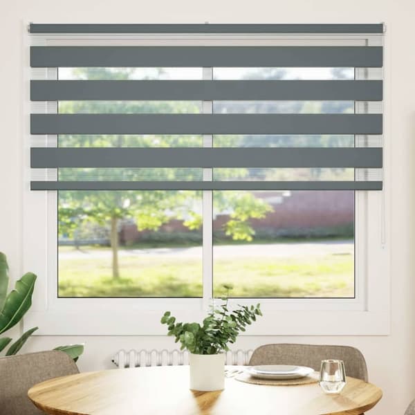 vidaXL Sebragardin mørkegrå 160x100 cm stoff bredde 155,9 cm polyester