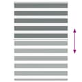 Miniatyrbillede 5 af 11: vidaXL zebragardin mørkegrå 100x150 cm stofbredde 95,9 cm polyester