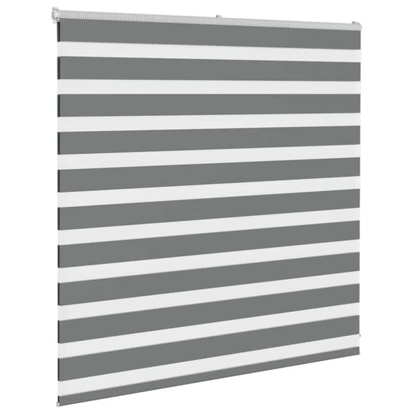 vidaXL Rullgardin zebra mörkgrå 140x100 cm tyg bredd 135,9cm polyester