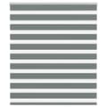 Miniatyrbild 1 av 11: vidaXL Rullgardin zebra mörkgrå 135x100 cm tyg bredd 130,9cm polyester