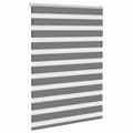 Miniatyrbild 3 av 11: vidaXL Rullgardin zebra mörkgrå 115x100 cm tyg bredd 110,9cm polyester