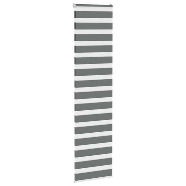 vidaXL zebragardin mørkegrå 70x200 cm stofbredde 65,9 cm polyester