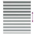 Miniatyrbillede 5 af 11: vidaXL zebragardin mørkegrå 135x100 cm stofbredde 130,9 cm polyester