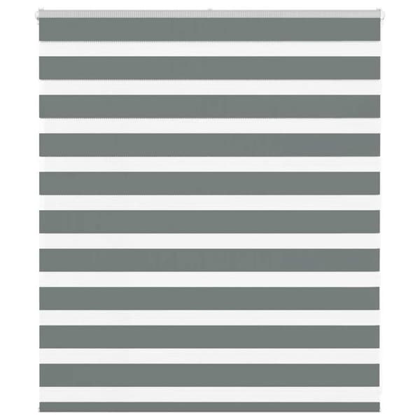 vidaXL zebragardin mørkegrå 135x100 cm stofbredde 130,9 cm polyester