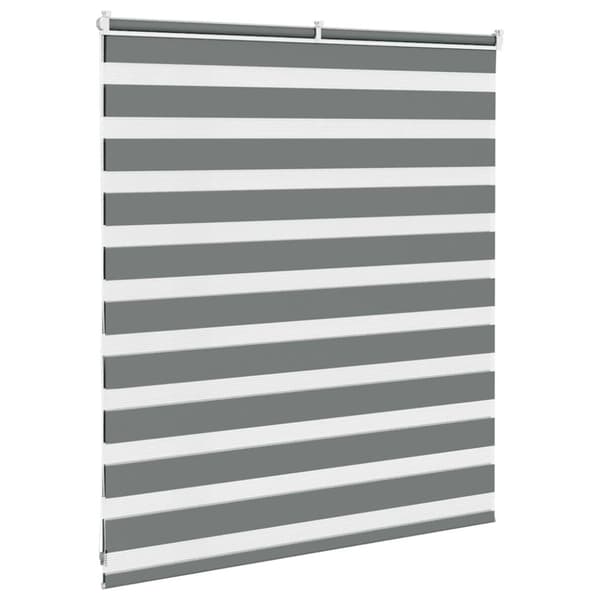 vidaXL zebragardin mørkegrå 125x100 cm stofbredde 120,9 cm polyester