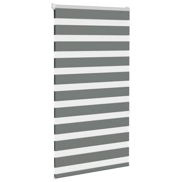 vidaXL Rullgardin zebra mörkgrå 70x150 cm tyg bredd 65,9 cm polyester