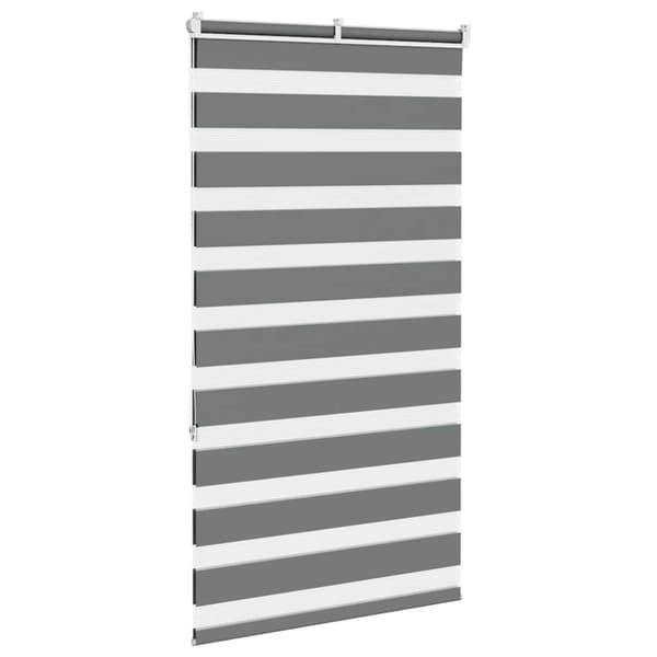 vidaXL Rullgardin zebra mörkgrå 70x150 cm tyg bredd 65,9 cm polyester