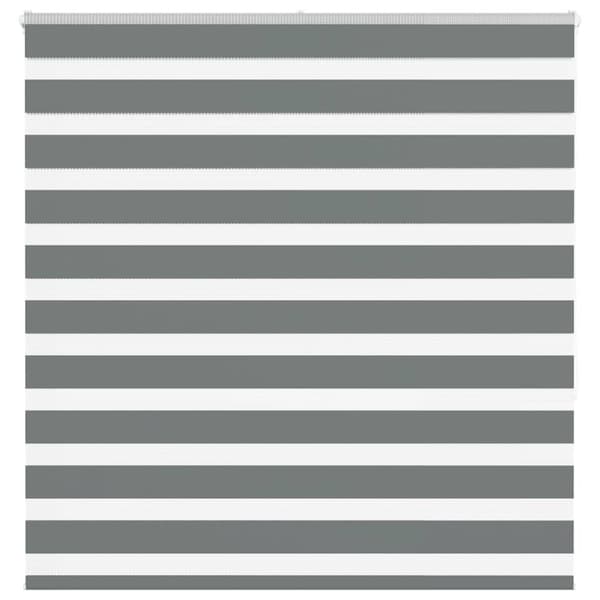 vidaXL zebragardin mørkegrå 140x150 cm stofbredde 135,9 cm polyester