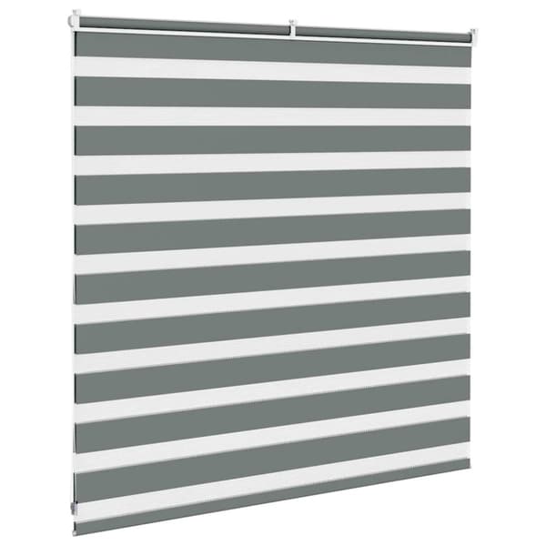 vidaXL zebragardin mørkegrå 145x100 cm stofbredde 140,9 cm polyester
