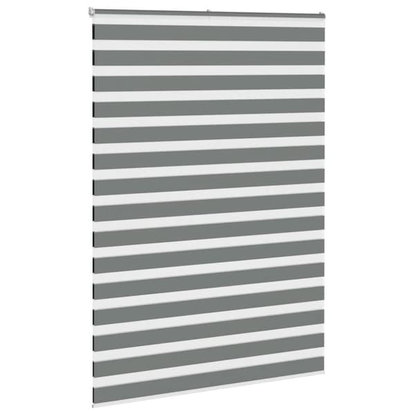 vidaXL zebragardin mørkegrå 155x230 cm stofbredde 150,9 cm polyester
