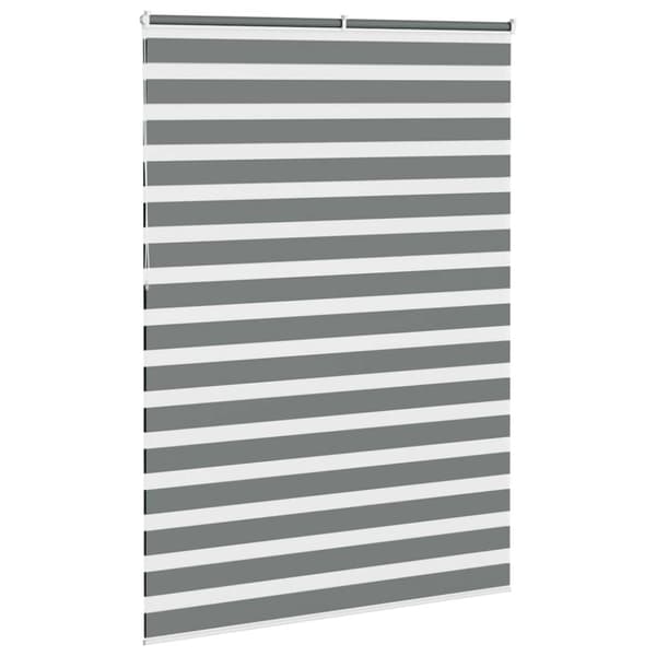 vidaXL zebragardin mørkegrå 155x230 cm stofbredde 150,9 cm polyester