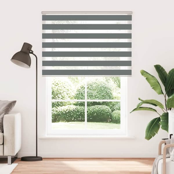 vidaXL zebragardin mørkegrå 155x230 cm stofbredde 150,9 cm polyester