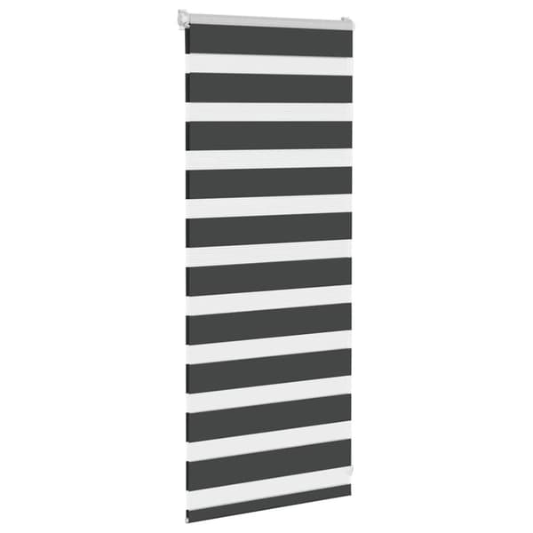 vidaXL Rullgardin zebra svart 60x100 cm tyg bredd 55,9 cm polyester