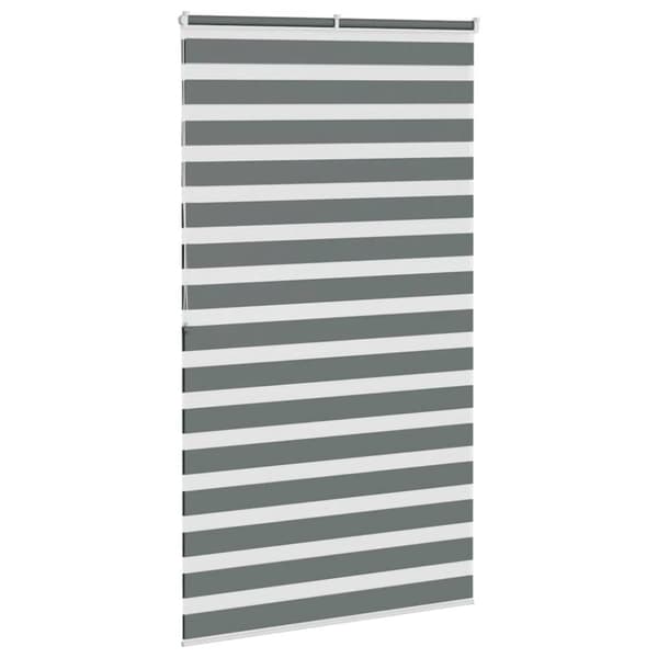 vidaXL zebragardin mørkegrå 135x200 cm stofbredde 130,9 cm polyester