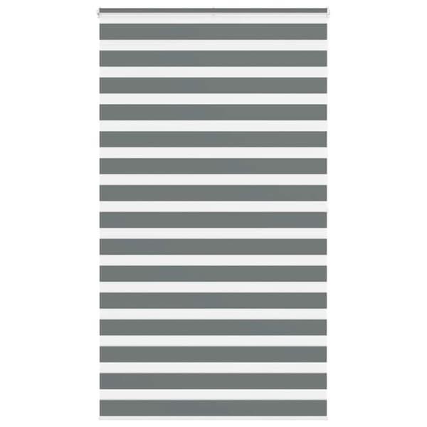 vidaXL zebragardin mørkegrå 135x200 cm stofbredde 130,9 cm polyester