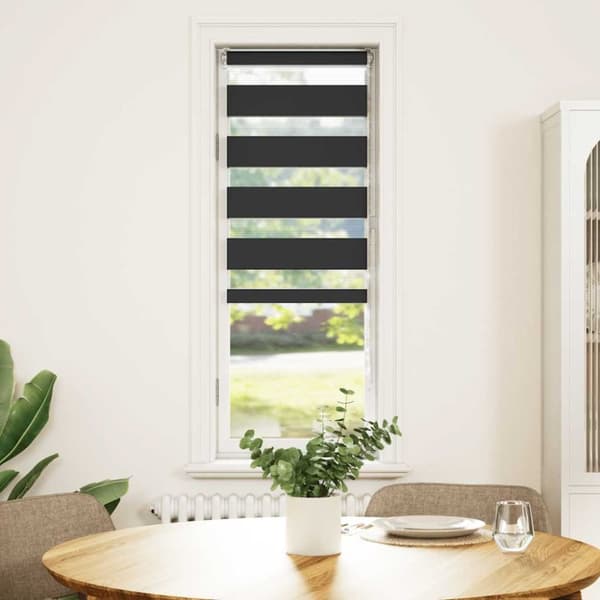 vidaXL zebragardin sort 40x100 cm stofbredde 35,9 cm polyester