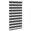 Miniatyrbillede 3 af 11: vidaXL zebragardin sort 85x100 cm stofbredde 80,9 cm polyester